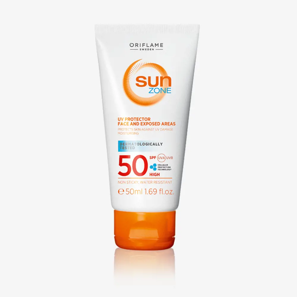 ضد آفتاب و محافظ UV سان زون صورت و نواحی در معرض آفتاب، SPF 50 بالا
